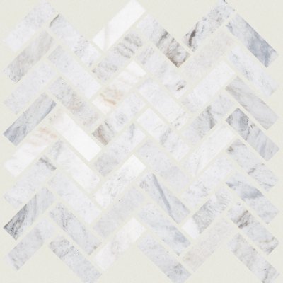 MANSION HERRINGBONE MOSAIC - Cashmere White - 12.01" x 12.8"