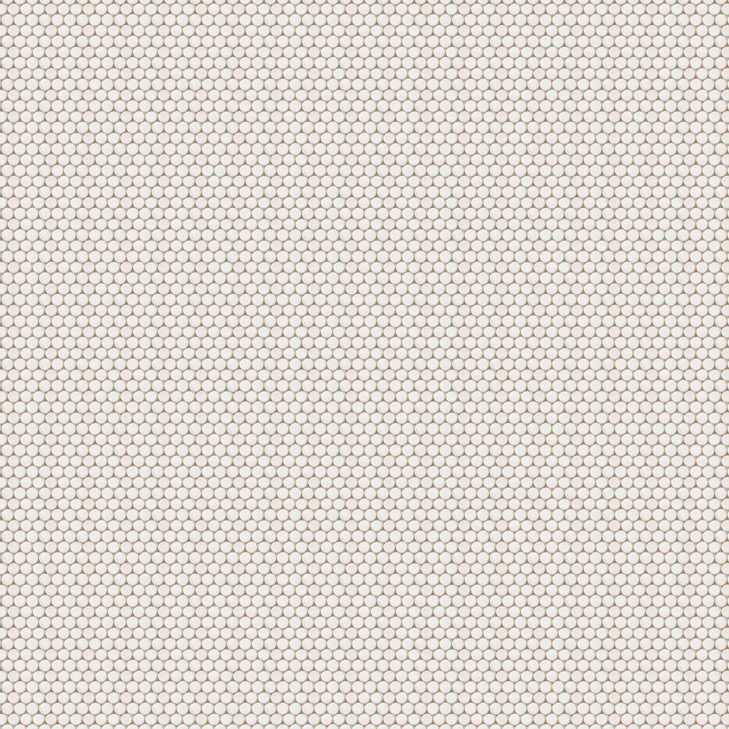 Marble Systems Snow White Tumbled Penny Round Marble Mosaic 11 1/4x11 3/4 - Snow White