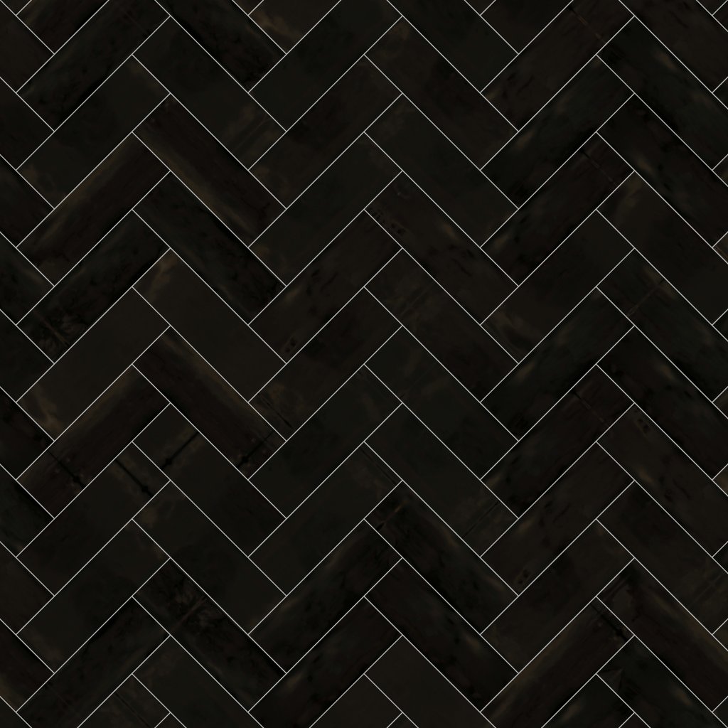 Daltile Nu Bare Ebony, Rectangle, 4X12, Handcrafted, Glossy - Ebony