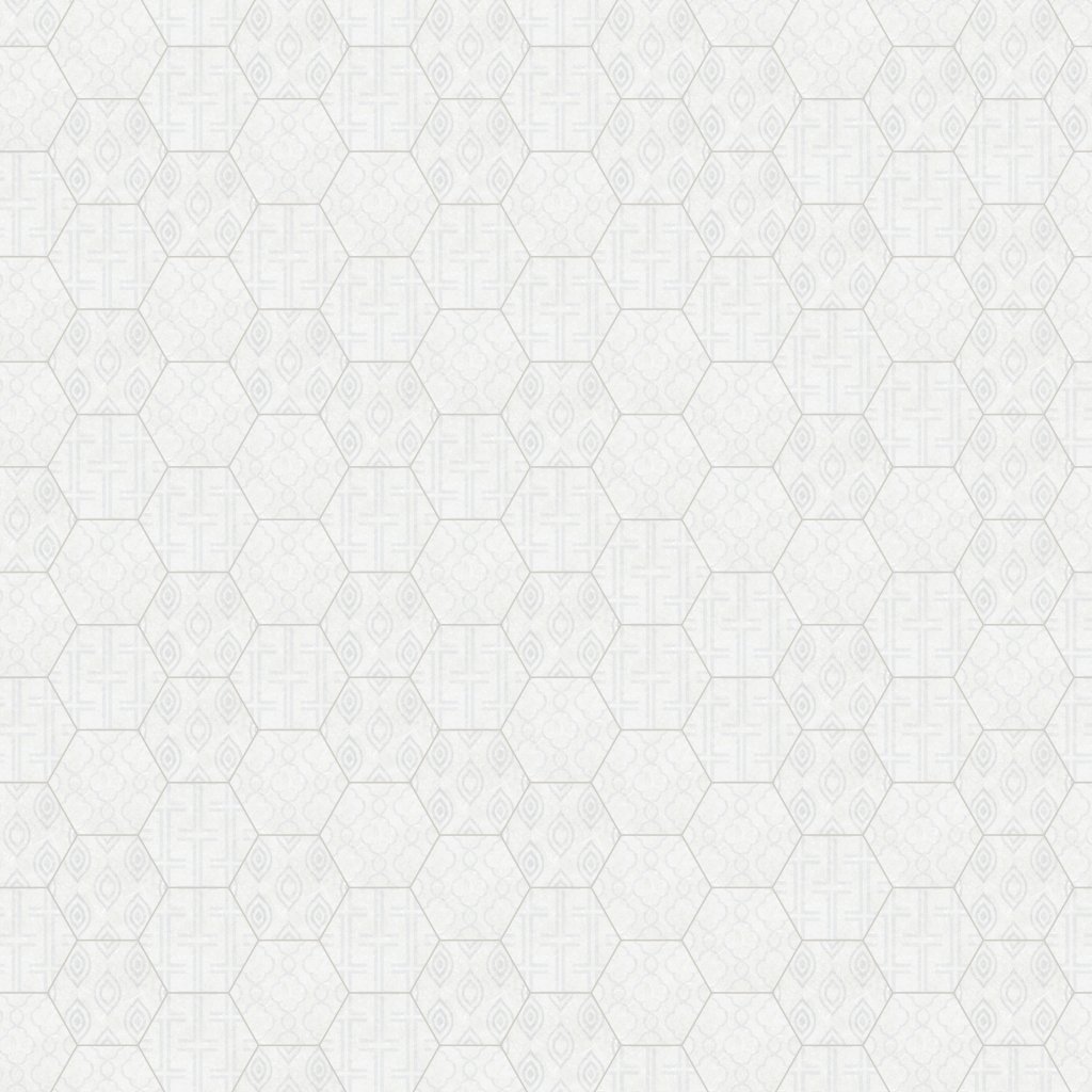 Qualis Ceramica QU Form 5.5x6.3 White Decor Hexagon