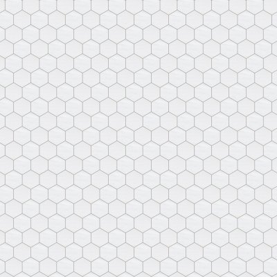 Marble Systems Snow White Honed Hexagon Waterjet Marble Tile 8x8 - Snow White - 8" x 8" x 3/8"