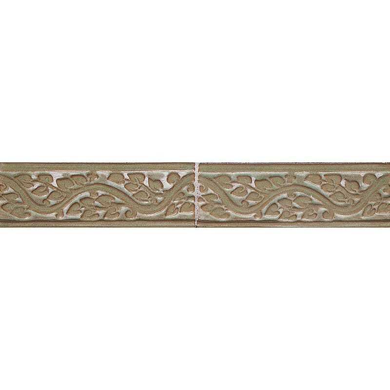 Marble Systems 126r A Glazed Vine Ceramic Border Tiles 2x6 - 126r A