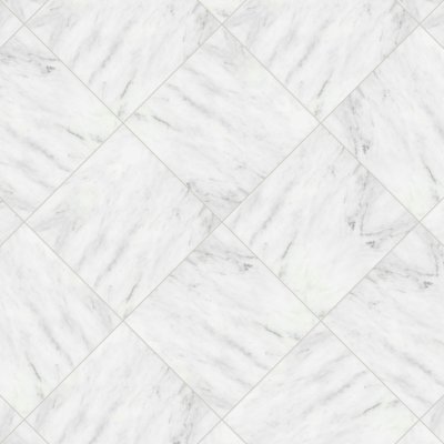 Qualis Ceramica Bianco Venatino 18x18 Honed - Herringbone