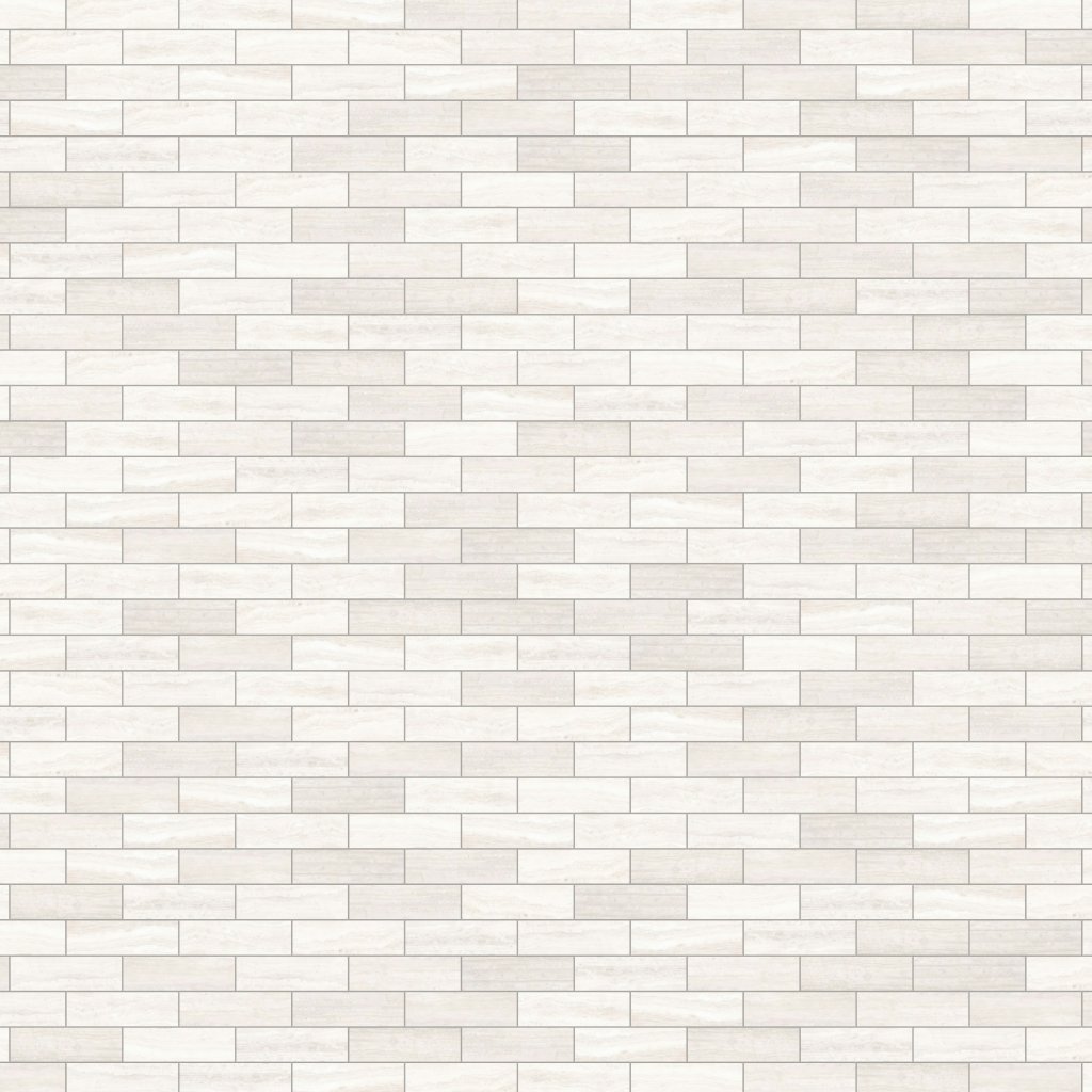 Marble Systems Zenit White Honed 2x6 Porcelain Mosaic 12x12 - Zenit White