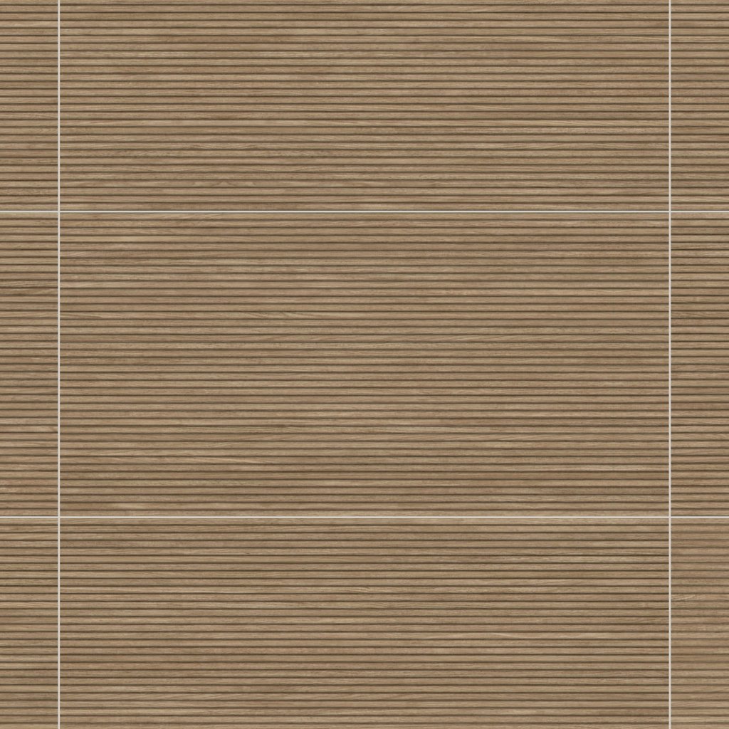 Qualis Ceramica Striata Wood 24x48 Oak