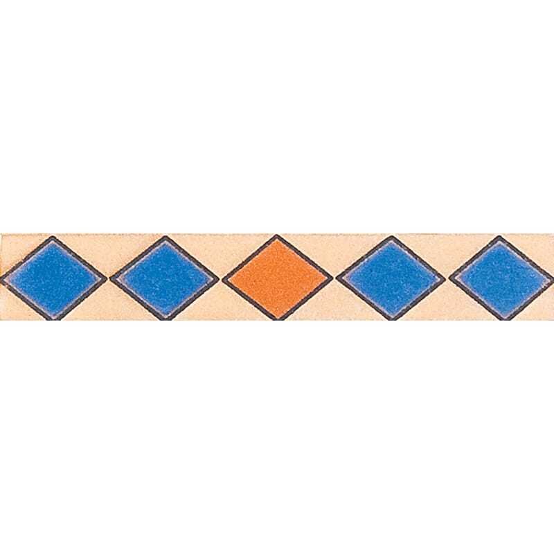 Marble Systems 170 Glazed Little Diamond Ceramic Border Tiles 1x6 - 170