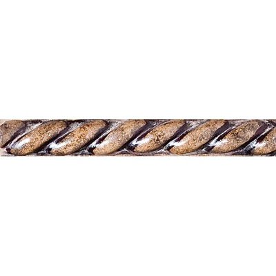 Marble Systems Wash Stoker Gray Burnt Red Glazed Rope Ceramic Moldings 1x6 - Wash Stoker Gray Burnt Red - 1" x 6" x 3/8"