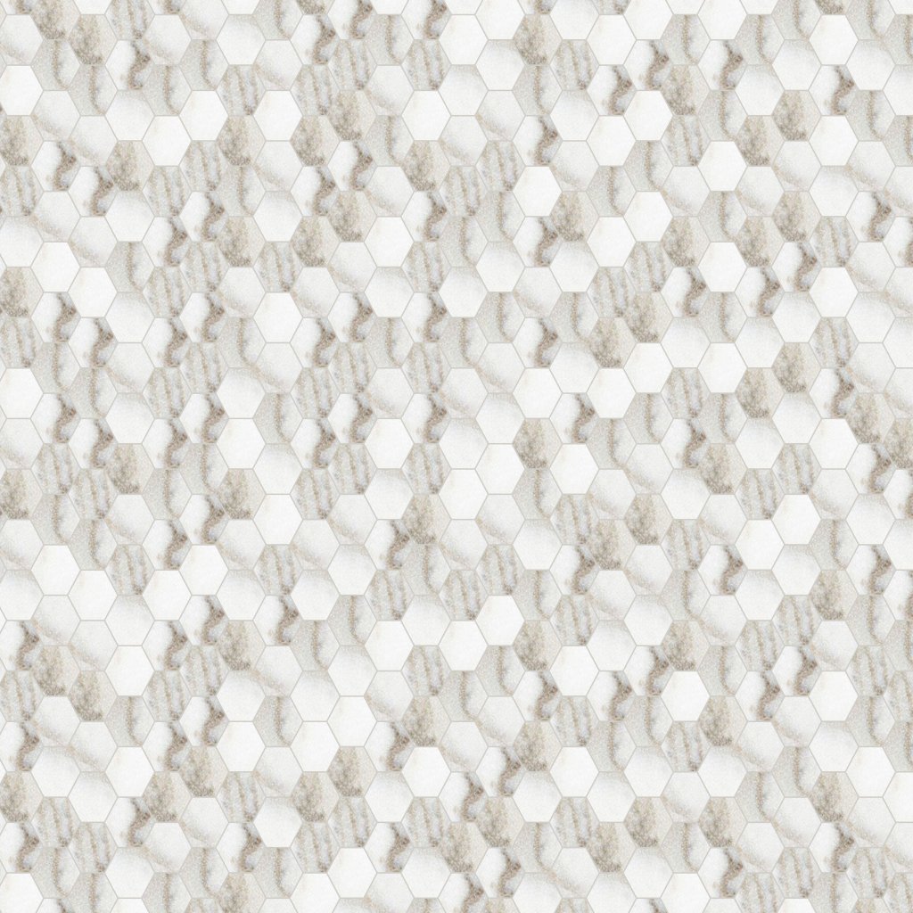 Qualis Ceramica Royal Stoneworks 2" Calacatta Royale Hex