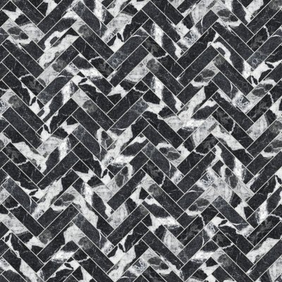 Qualis Ceramica Obsession 2.5x10 Nero - Herringbone
