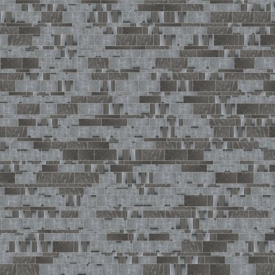 Marble Systems Iris Black Multi Finish Marble Accent Tiles New Elevation Pattern - Iris Black - New Elevation Pattern x Random"