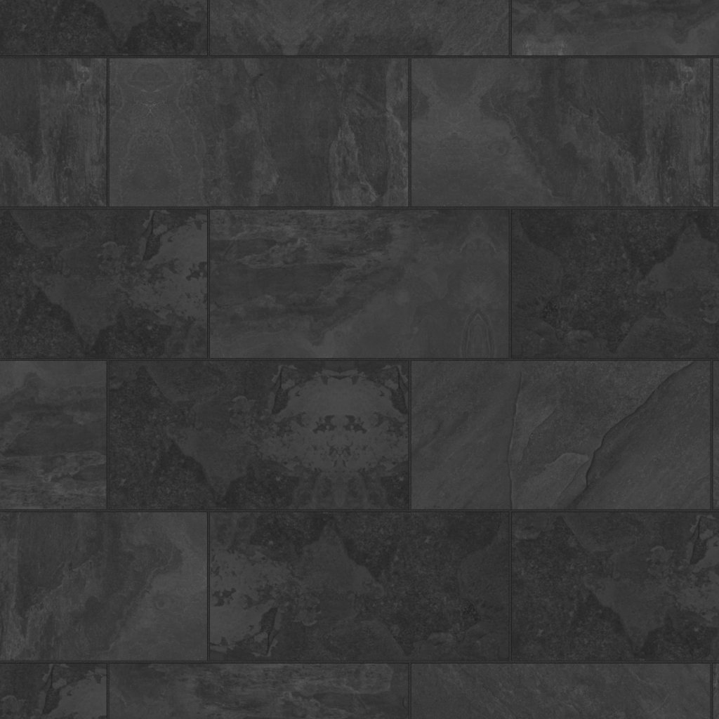 Qualis Ceramica Nepal Slate Kathmandu Black 12X24 - Black