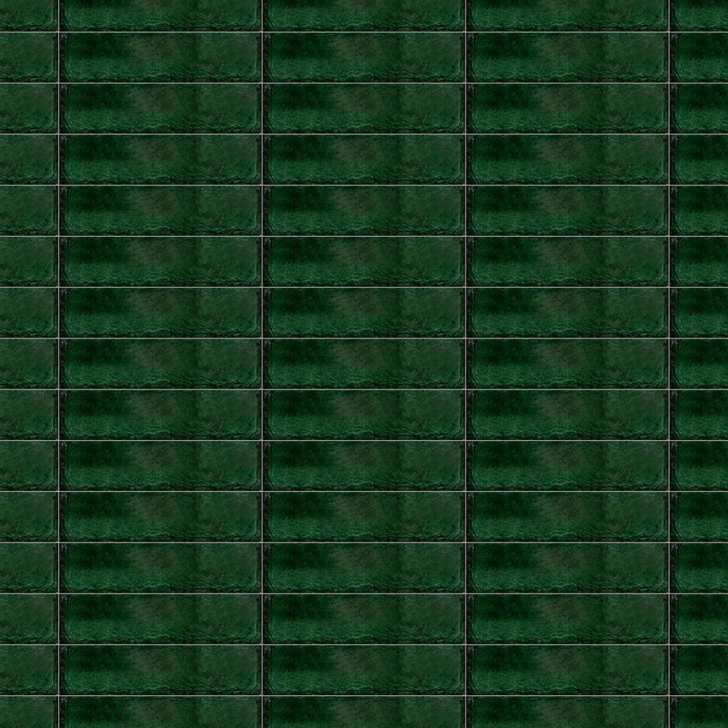 Marble Systems Emerald Crackled Ceramic Tile 4x16 - Emerald