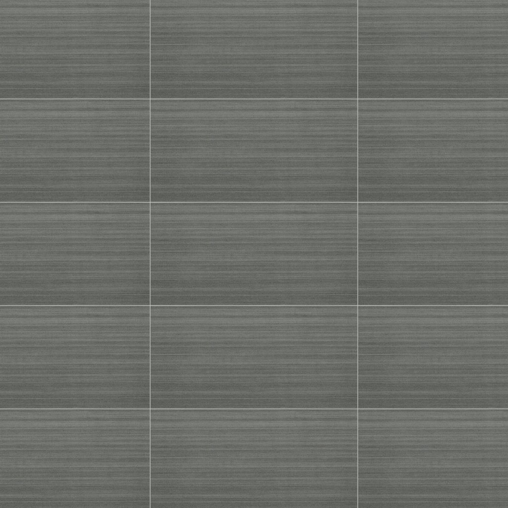Daltile Fabric Art Modern Linear Dark Gray, Rectangle, 12X24, Modern Linear, Matte - Modern Linear Dark Gray