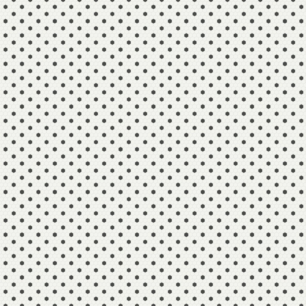 Qualis Ceramica Traditions White W/Retro Black 1" Hexagon Matt Mosaic