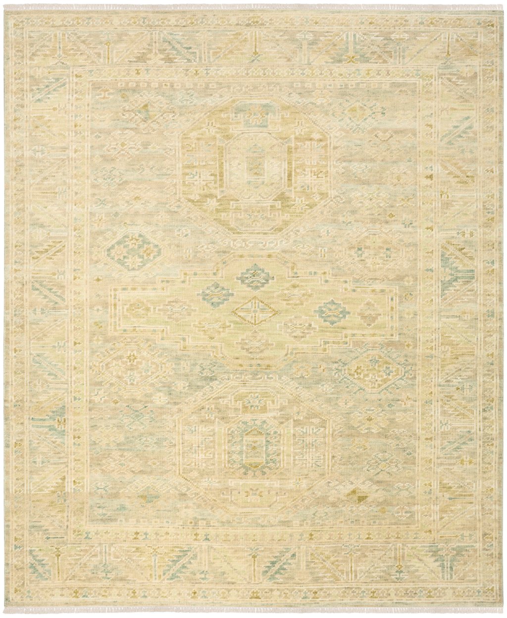 Nourison Home Nourison Odessa ODS08 5'6" x 8' Green Vintage Indoor Rug