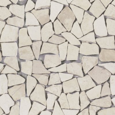 Qualis Ceramica Riviera Tileworks Chelsea White Mini Opus Interlocking Mosaic Sheet - 12" x 12"