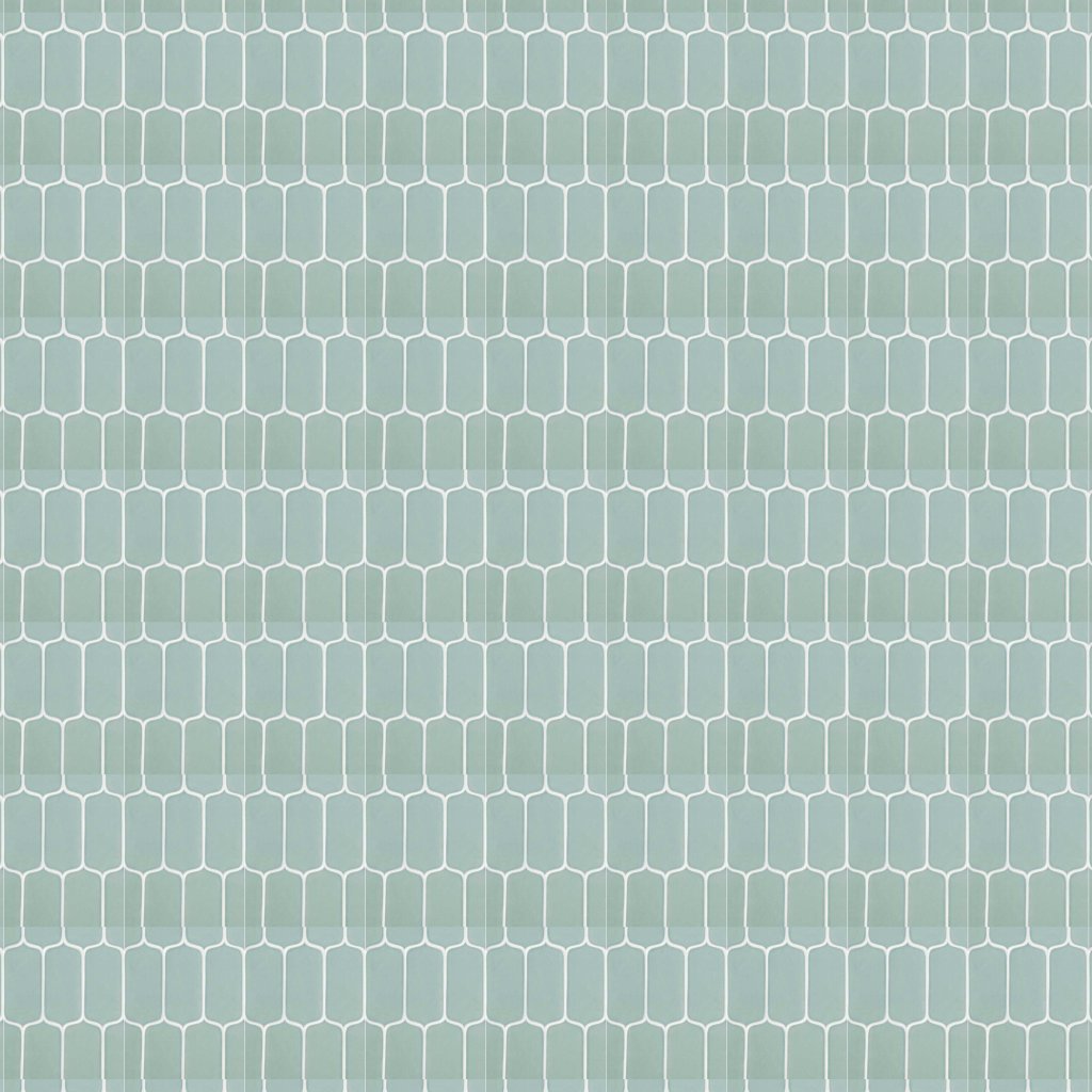 Marble Systems Witty Green Glossy Tear Field Ceramic Tile 3 5/8x8 - Witty Green