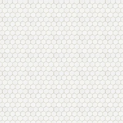 Marble Systems Snow White Polished Hexagon 2 Marble Mosaic 10 3/8x12 - Snow White - 10 3/8" x 12" x 3/8"