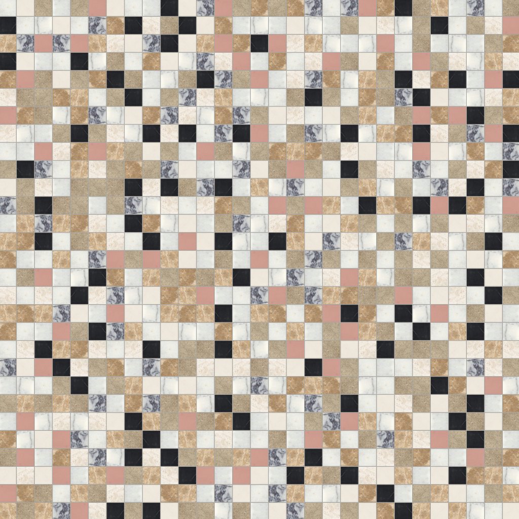 Marble Systems Blend Honed San Tropez Marble Mosaic 12x12 - Blend