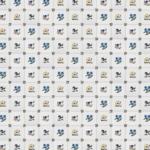 181a Garden Flowers, Poly Glazed Ceramic Tile 5 1/2x5 1/2 - 181a Garden Flowers, Poly