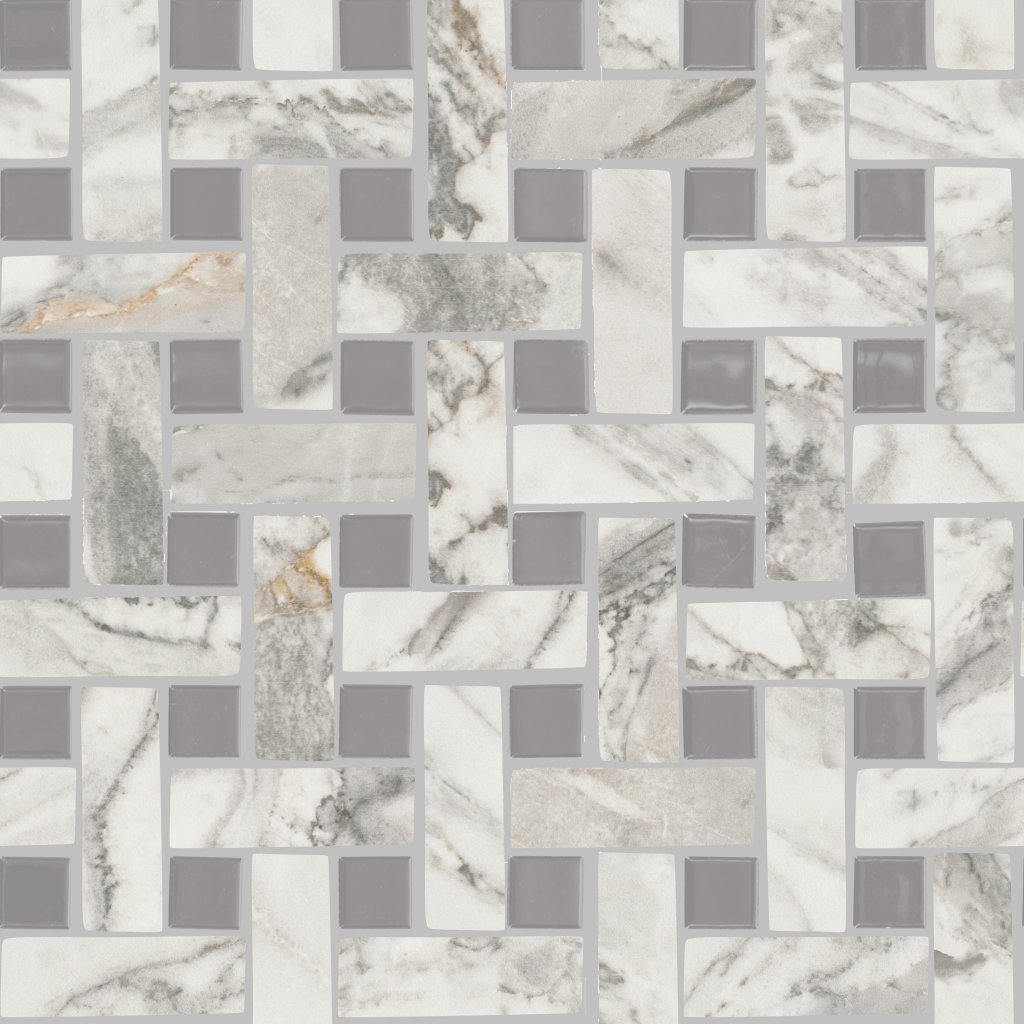 Daltile Divinium Zion, Basketweave, 1X3, Microban, Matte - Zion