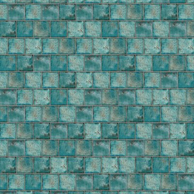 Qualis Ceramica Jamaica 5x5 Teal Gloss - Alternating 1/2
