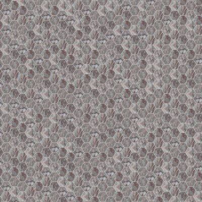 Qualis Ceramica Sereno Burgundy 2 Hexagon Mosaic - 12" x 12"