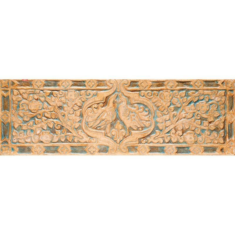 Marble Systems 135r B Glazed Peacock Plaque Ceramic Border Tiles 6x18 - 135r B