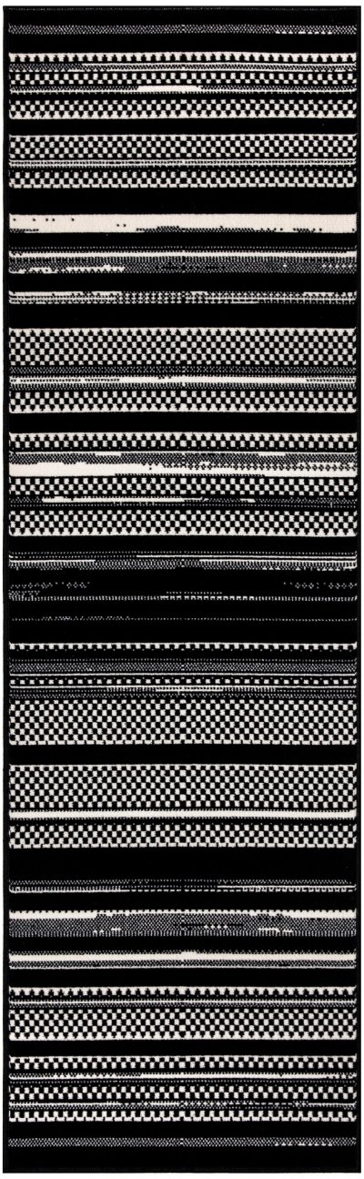 Nourison Home Nourison Grafix GRF41 5'3" x 7'3" Black White Modern Indoor Rug - 2'3" x 7'6"
