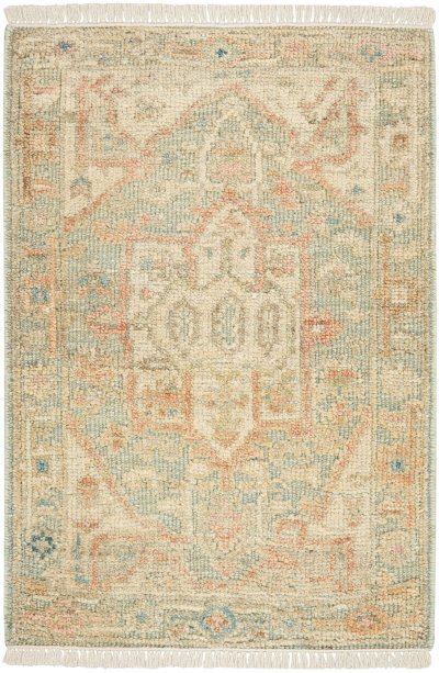 Nourison Home Nourison Heritage Vine HTV03 2' x 3' Light Blue Vintage Indoor Rug - 2' x 3'