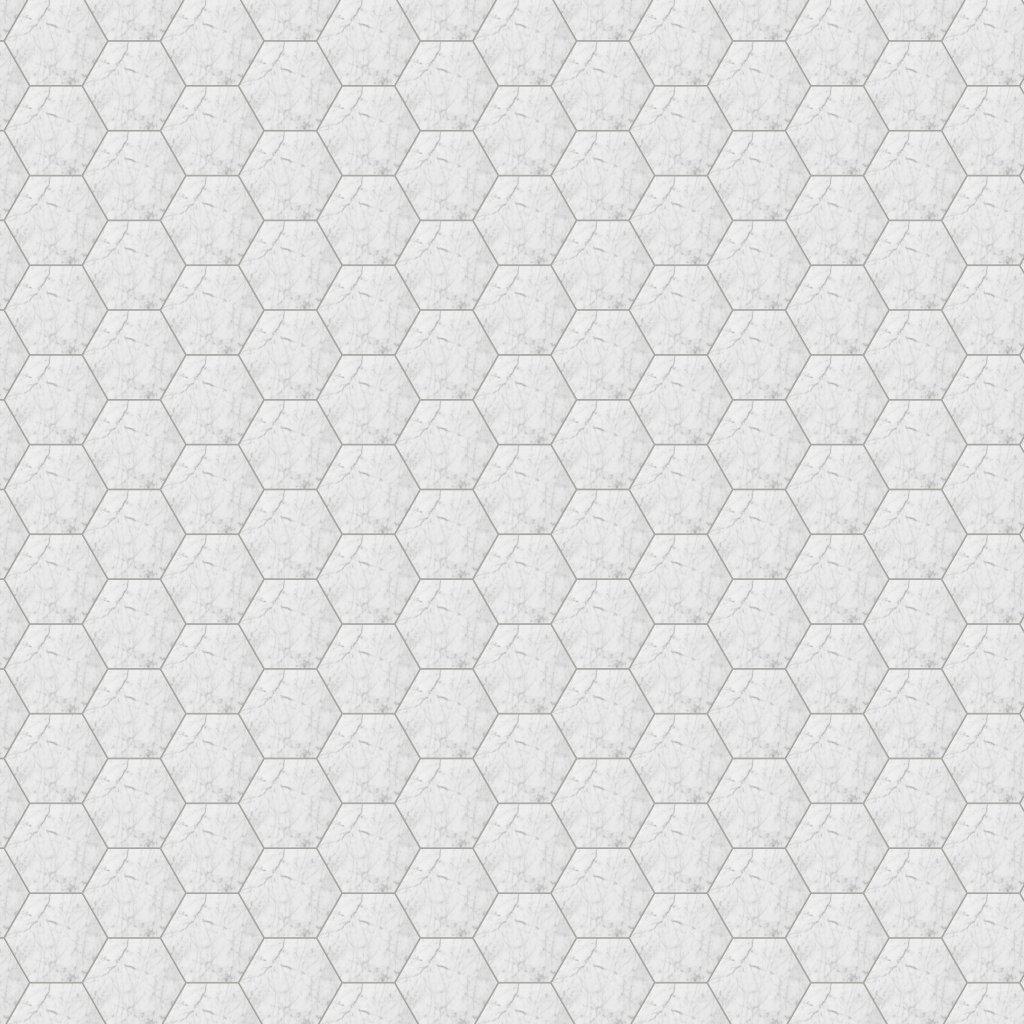 Marble Systems White Carrara C Polished Hexagon Waterjet Marble Tile 5 25/32x5 - White Carrara C