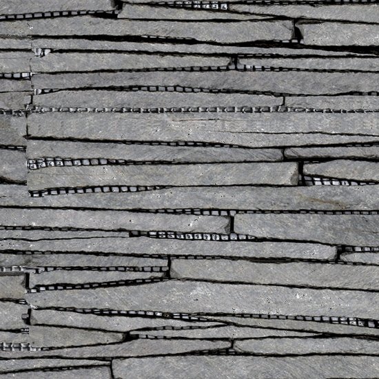 Qualis Ceramica Riviera Tileworks Chelsea Grey Sliced Slate Interlocking Mosaic