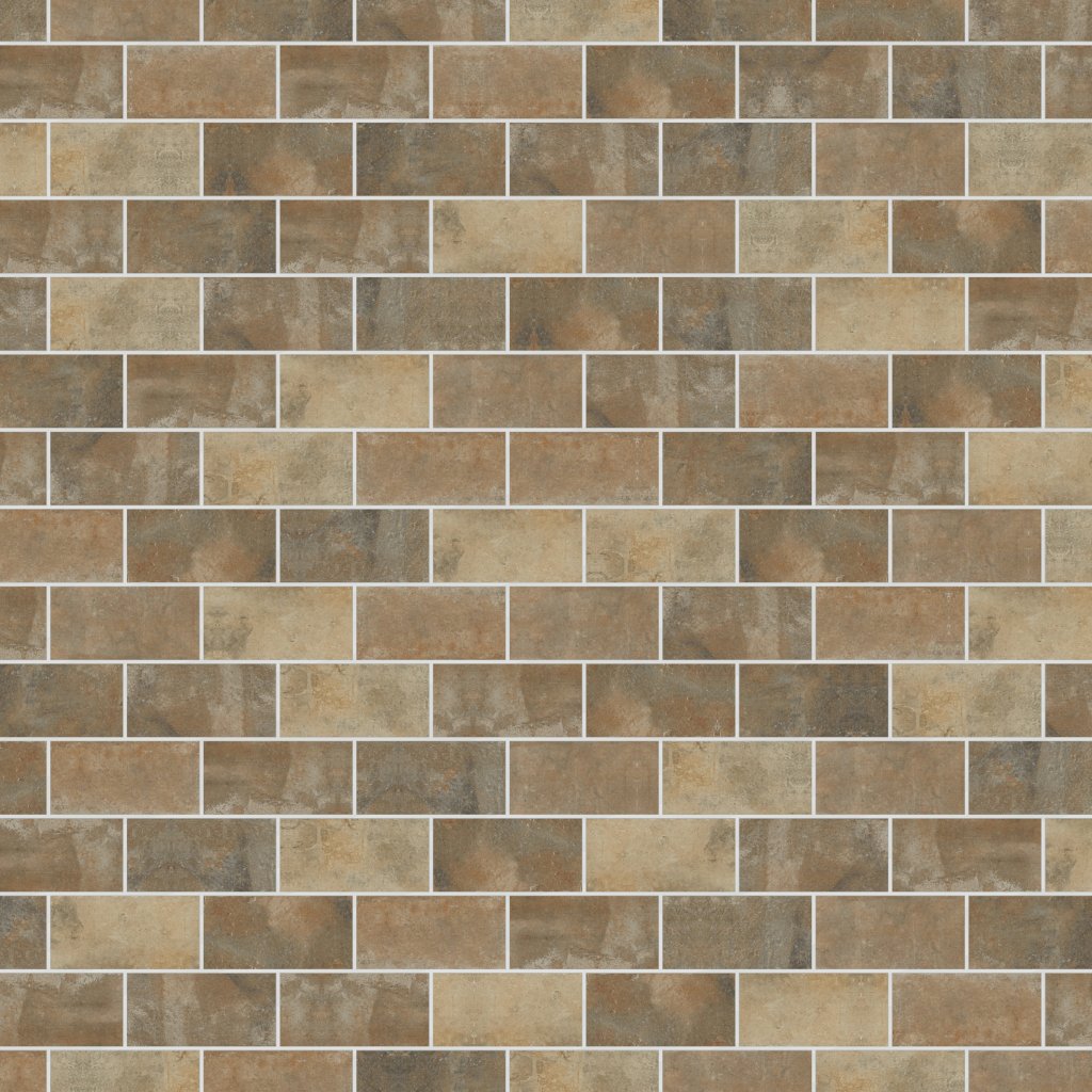 Daltile Brickwork Patio, Rectangle, 4X8, Distressed, Matte - Patio