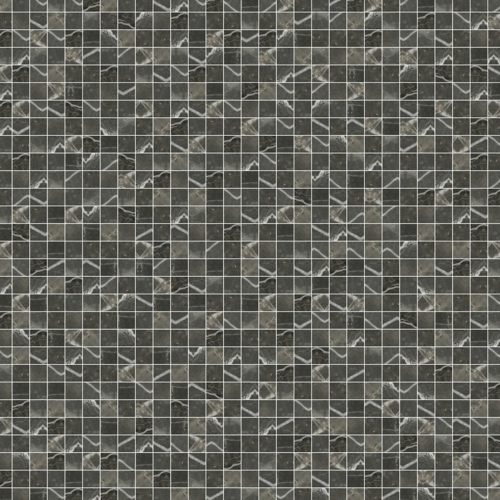 Qualis Ceramica Florence 2X2 Mosaic Carbon Matt - Black