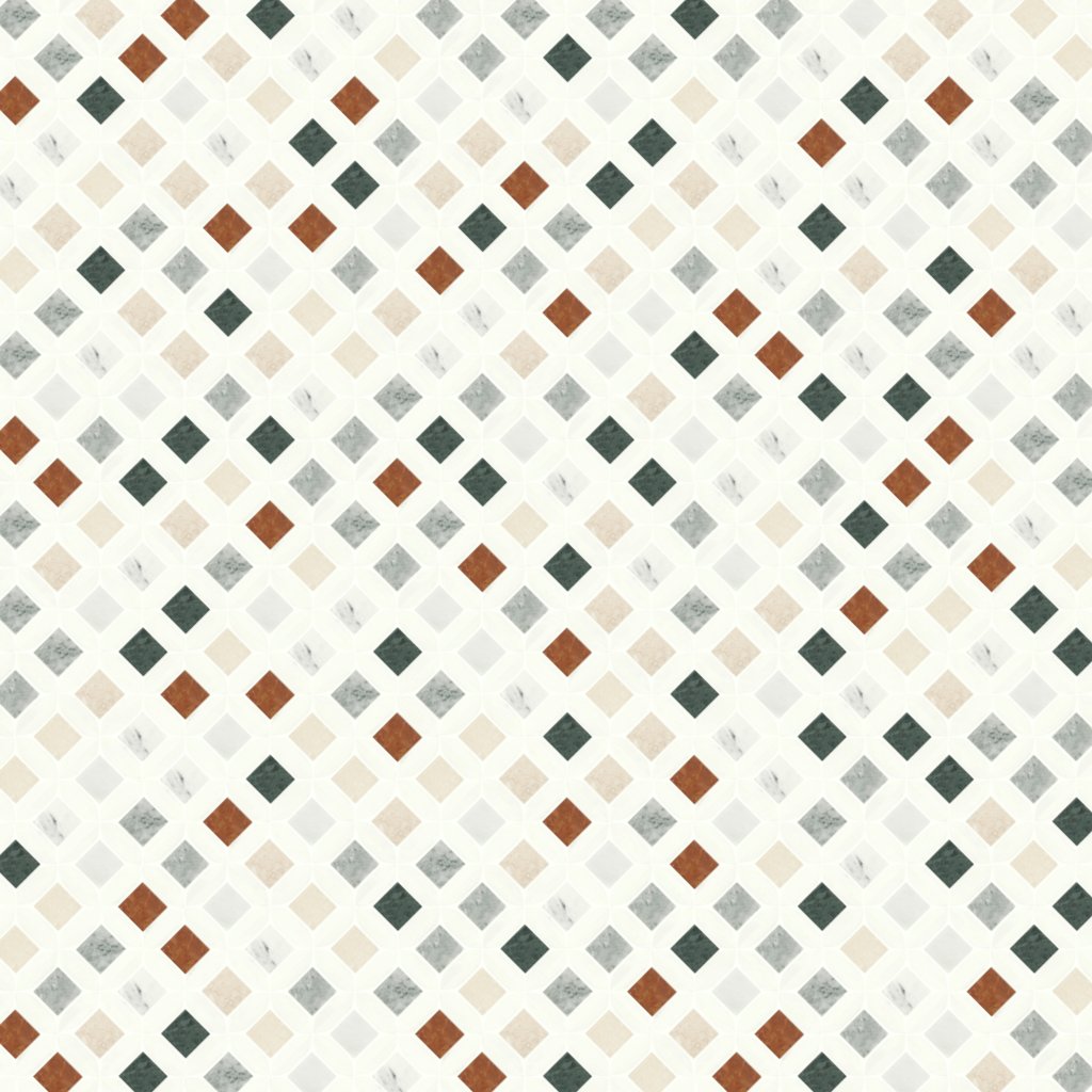 Daltile Renderra Lyon Mystic Blend Garden, Lattice, Brushed - Mystic Blend Garden
