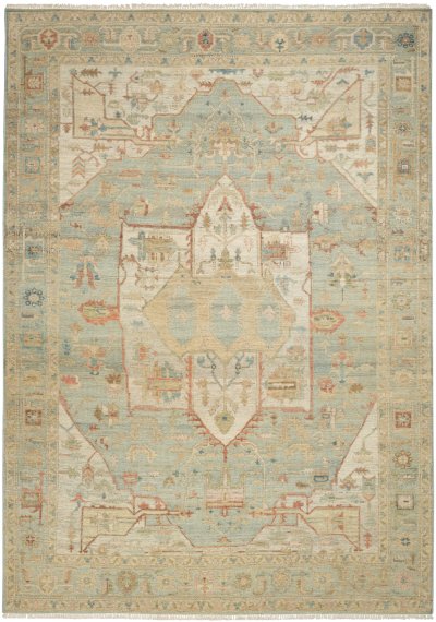 Nourison Home Nourison Heritage Vine HTV03 2' x 3' Light Blue Vintage Indoor Rug - 9' x 12'