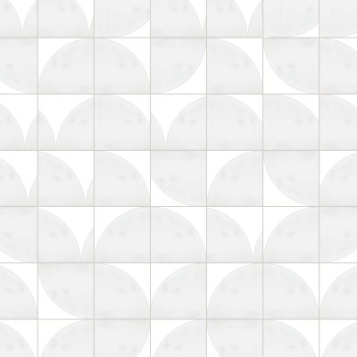 Qualis Ceramica Bianco Venatino 9 Honed Corner Shelf - Grid