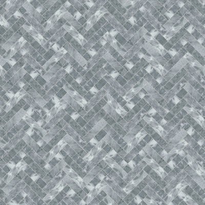 Qualis Ceramica Aqua Intenso 1.25x4 Herringbone Mosaic - 11.25" x 11.37"