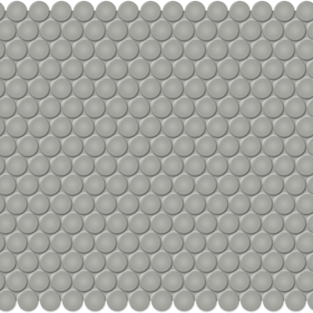 Qualis Ceramica Traditions Taupe 3/4" Penny Glossy - Taupe