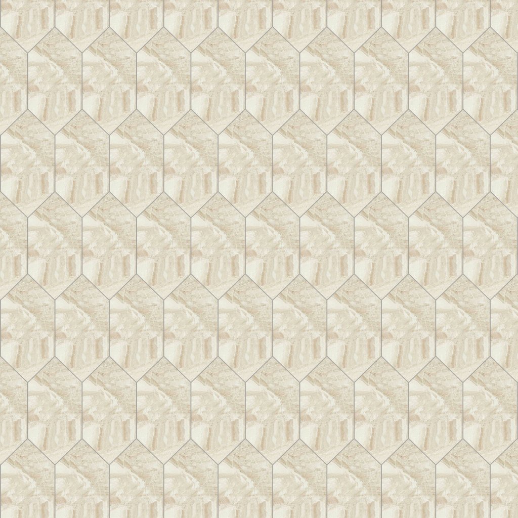 Marble Systems Diana Royal Honed Large Picket Waterjet Marble Tile 6x12 - Diana Royal