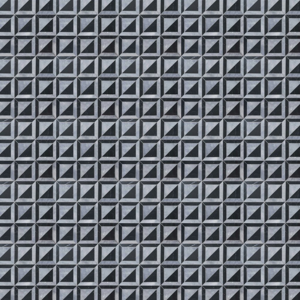 Marble Systems Allure, Black Multi Finish York Marble Mosaic 11 15/16x11 15/16 - Allure, Black