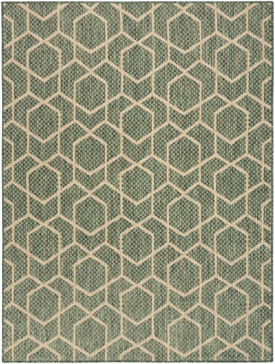 Nourison Home Nourison Horizon Indoor/Outdoor HOZ01 9' x 12' Green Modern Rug - 5' x 7'