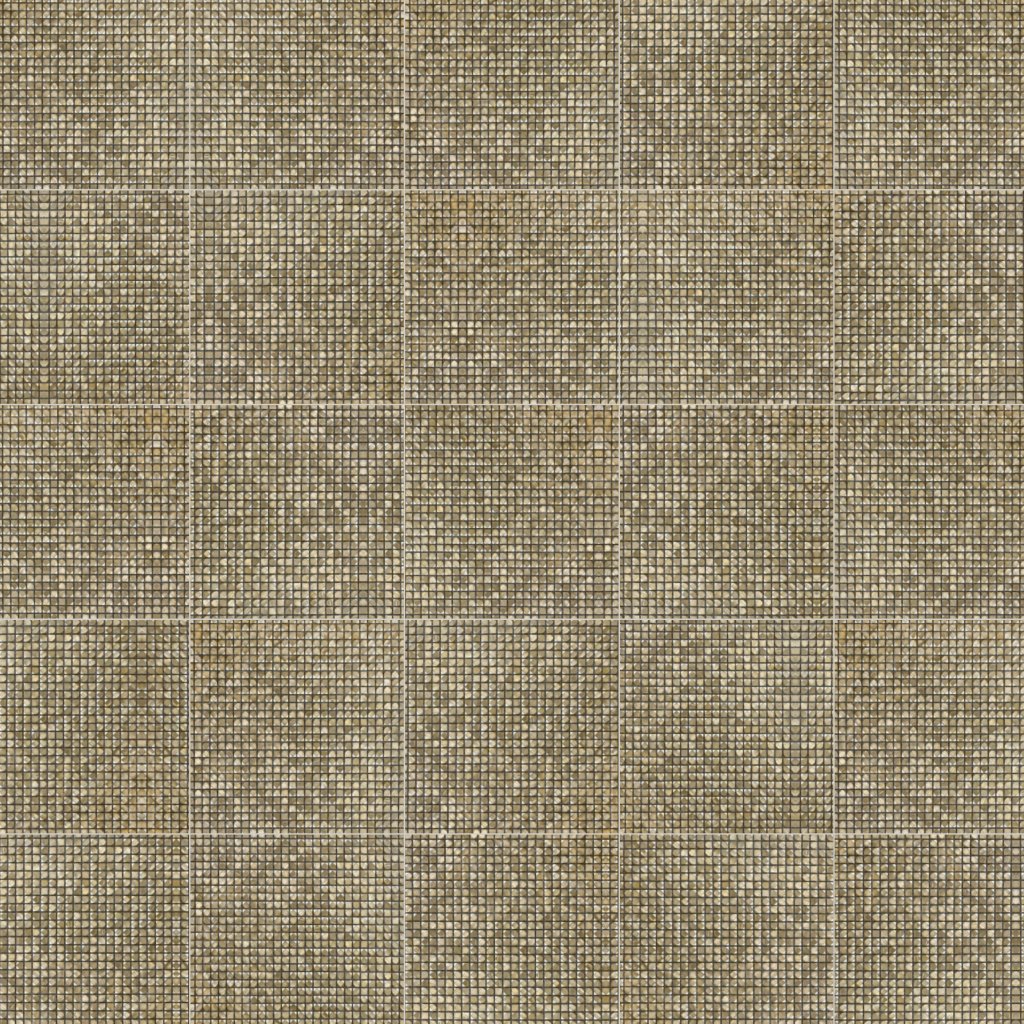 Qualis Ceramica Riviera Tileworks Chelsea Mini hexagon gold aluminum mosaic
