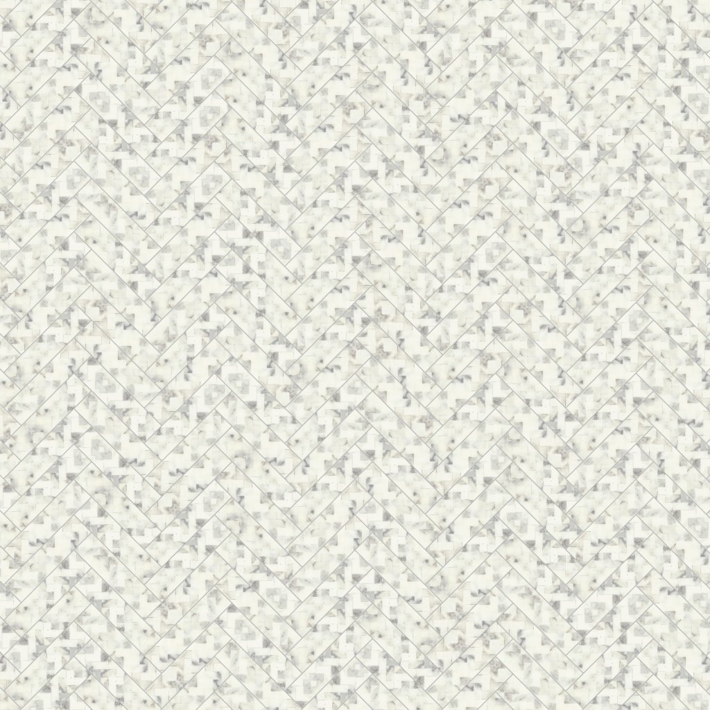 Daltile Eclessia Marble Arabescato Argento, Double Herringbone, Polished - Arabescato Argento
