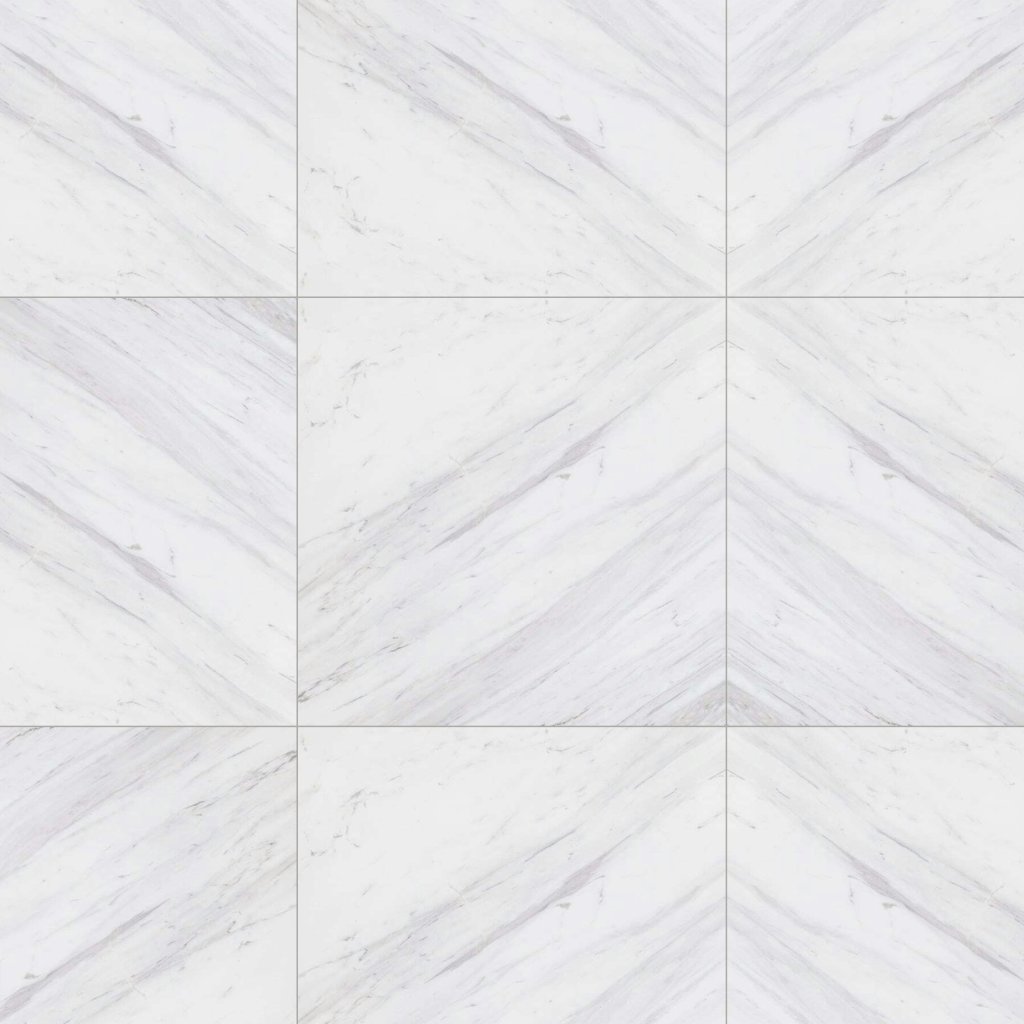 Marble Systems Volakas Venus Polished Porcelain Backed Patterned Marble Tile 24x24 - Volakas Venus