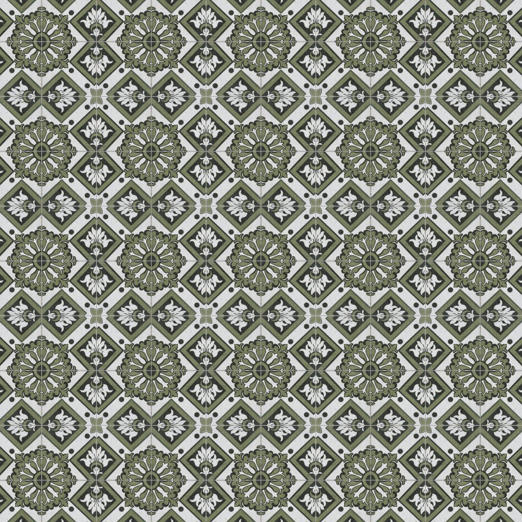 Marble Systems Palena 1 Square 1/2 Glazed Terracotta Tile 6x6 - Palena 1 Square 1/2
