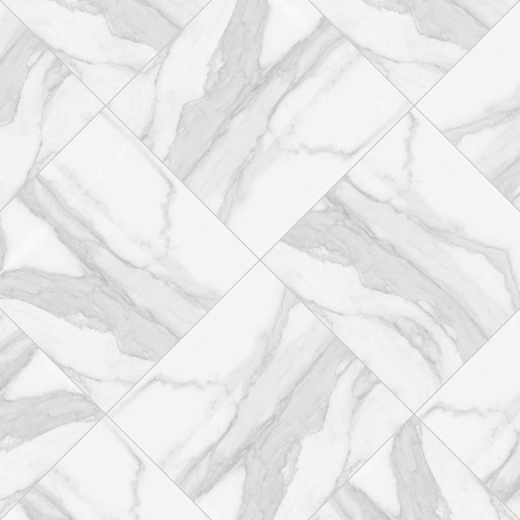 Qualis Ceramica Plata 24x24 Statuario Brina Matte