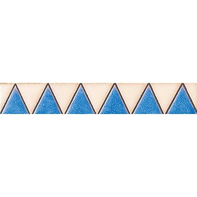 Marble Systems 305 Glazed Saw Tooth Ceramic Border Tiles 1x6 - 305