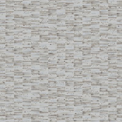 Qualis Ceramica Riviera Tileworks Chelsea 0.7"x4" Wood Rectangles Mix White Grey Ceramic Mosaic - 12" x 12"