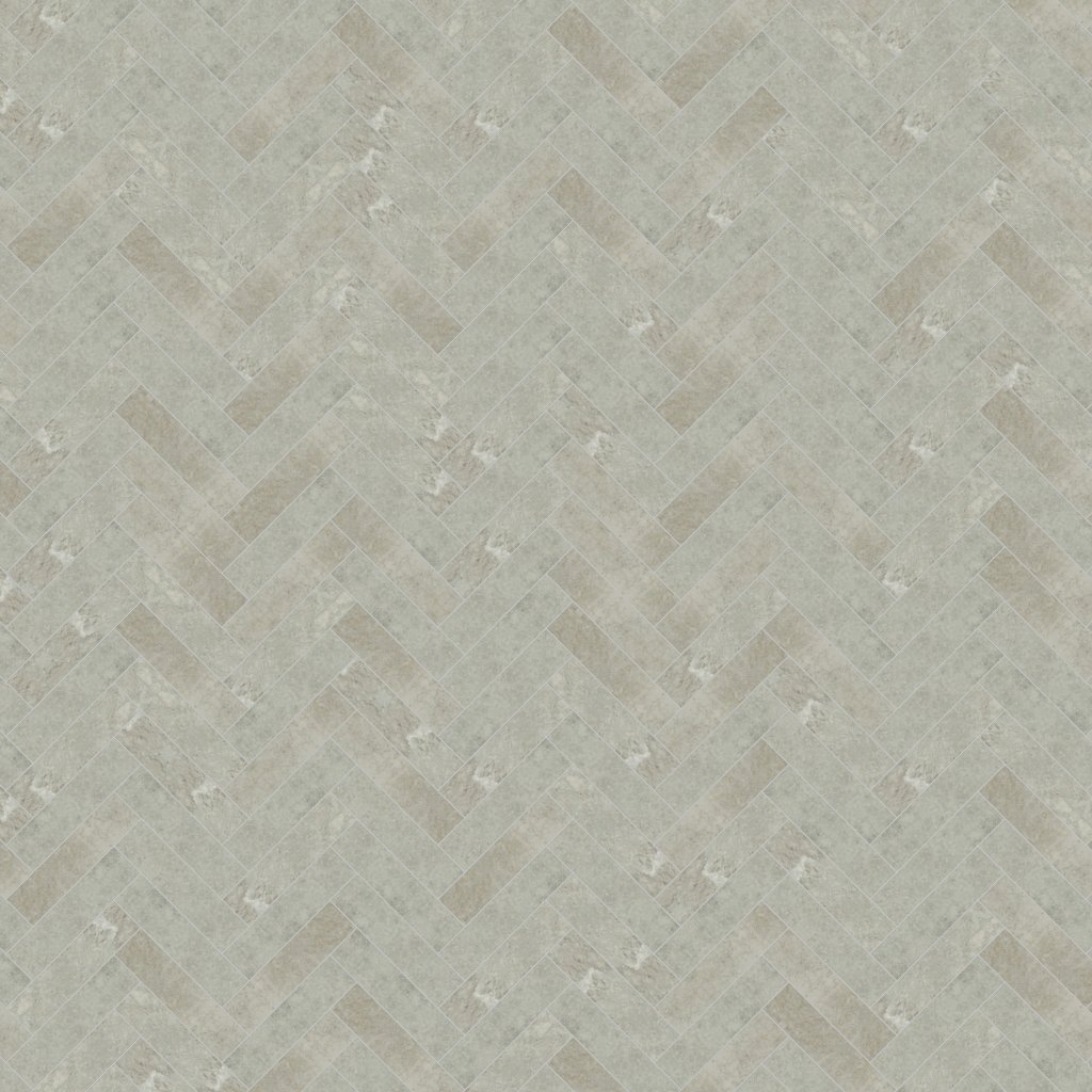 Daltile Rekindle Light Grey, Herringbone, 2X6, Stepwise, Matte - Light Grey